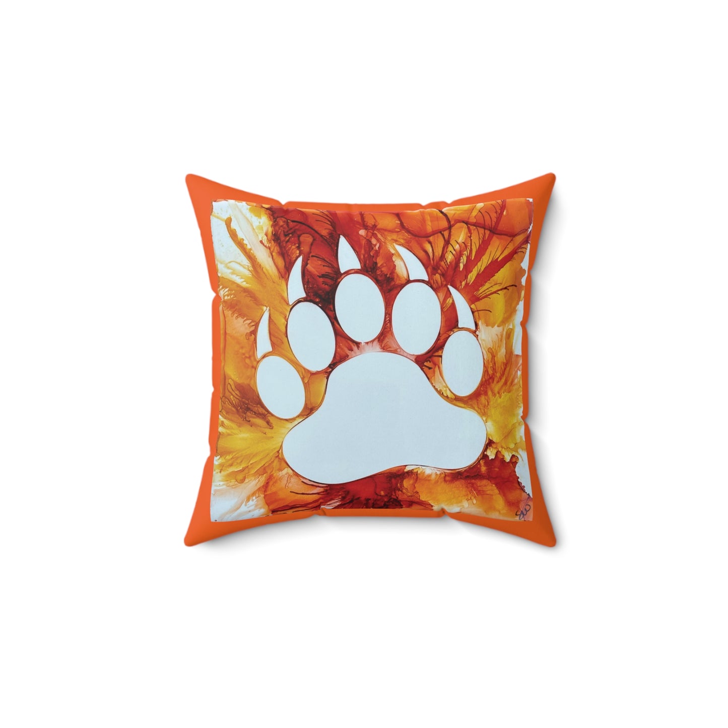 Moose & Bear Paw Spun Polyester Square Pillow