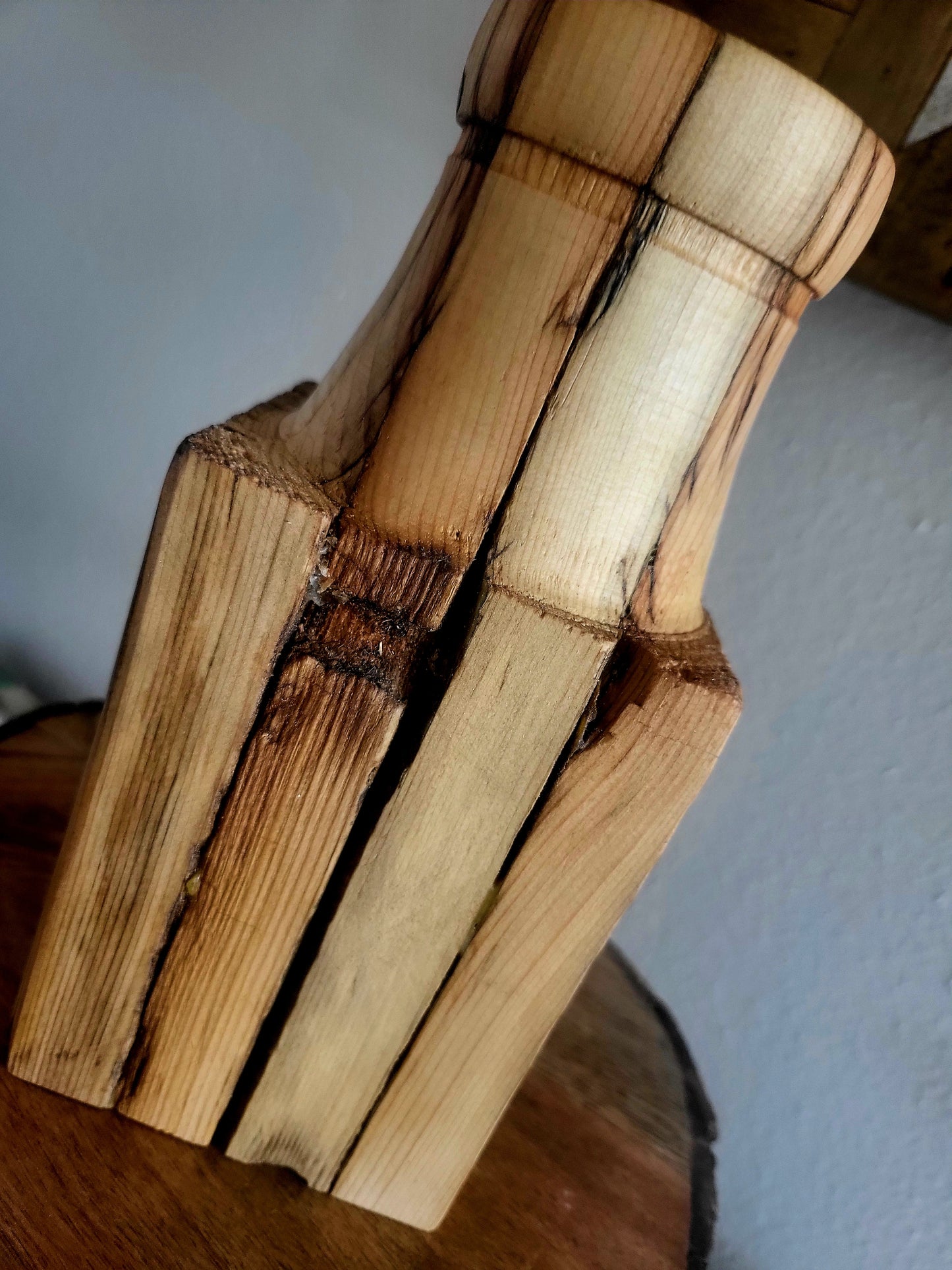 Large Hand Turned Wood Vases