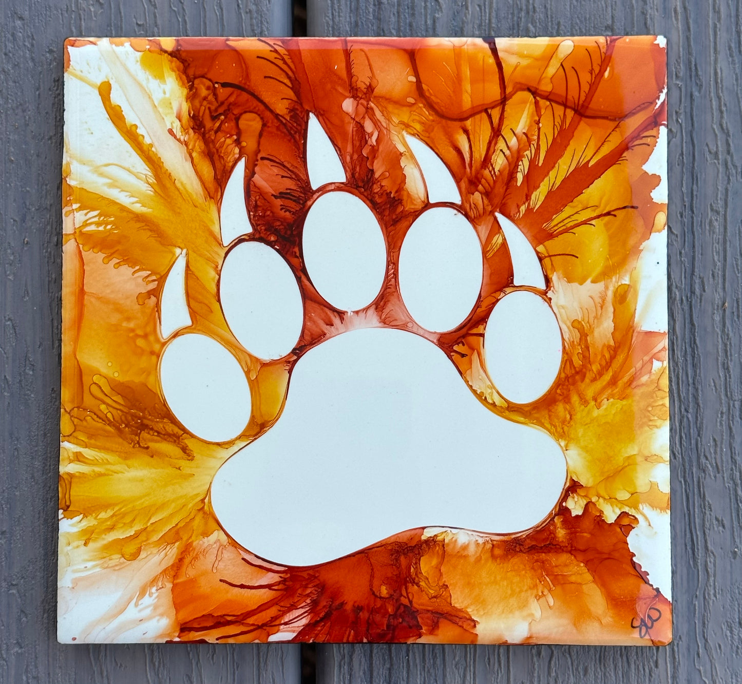 Wyoming Handpainted Hotplates- Set of 2