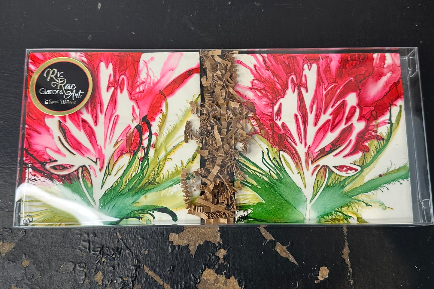 Indian Paintbrush Coaster Set