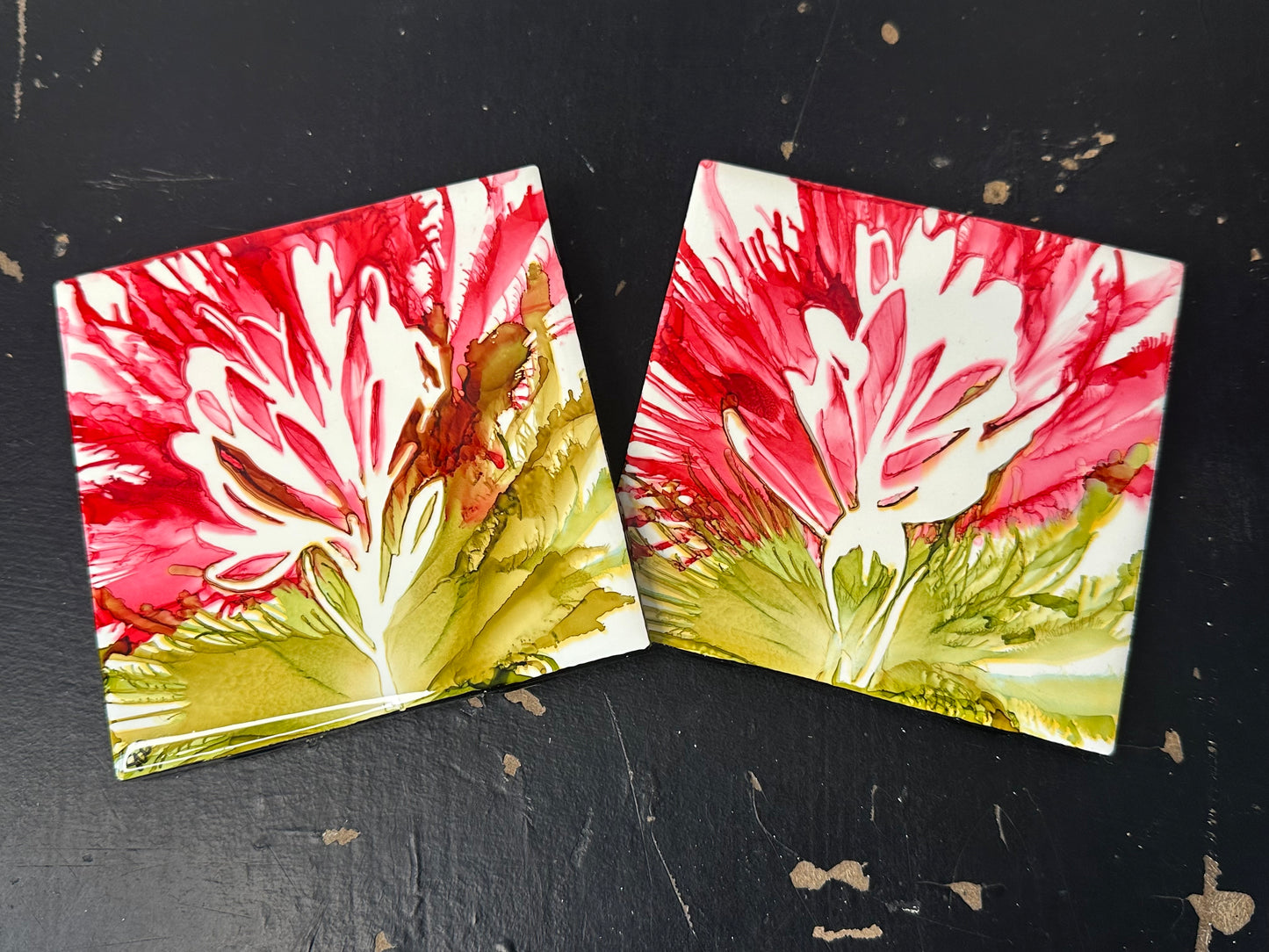 Indian Paintbrush Coaster Set