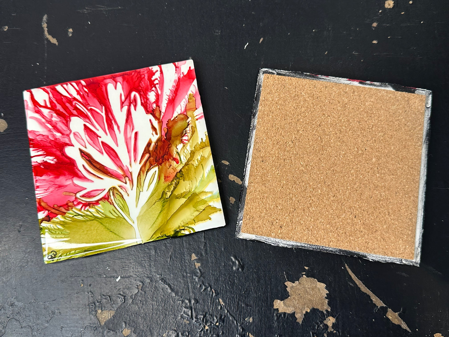 Indian Paintbrush Coaster Set