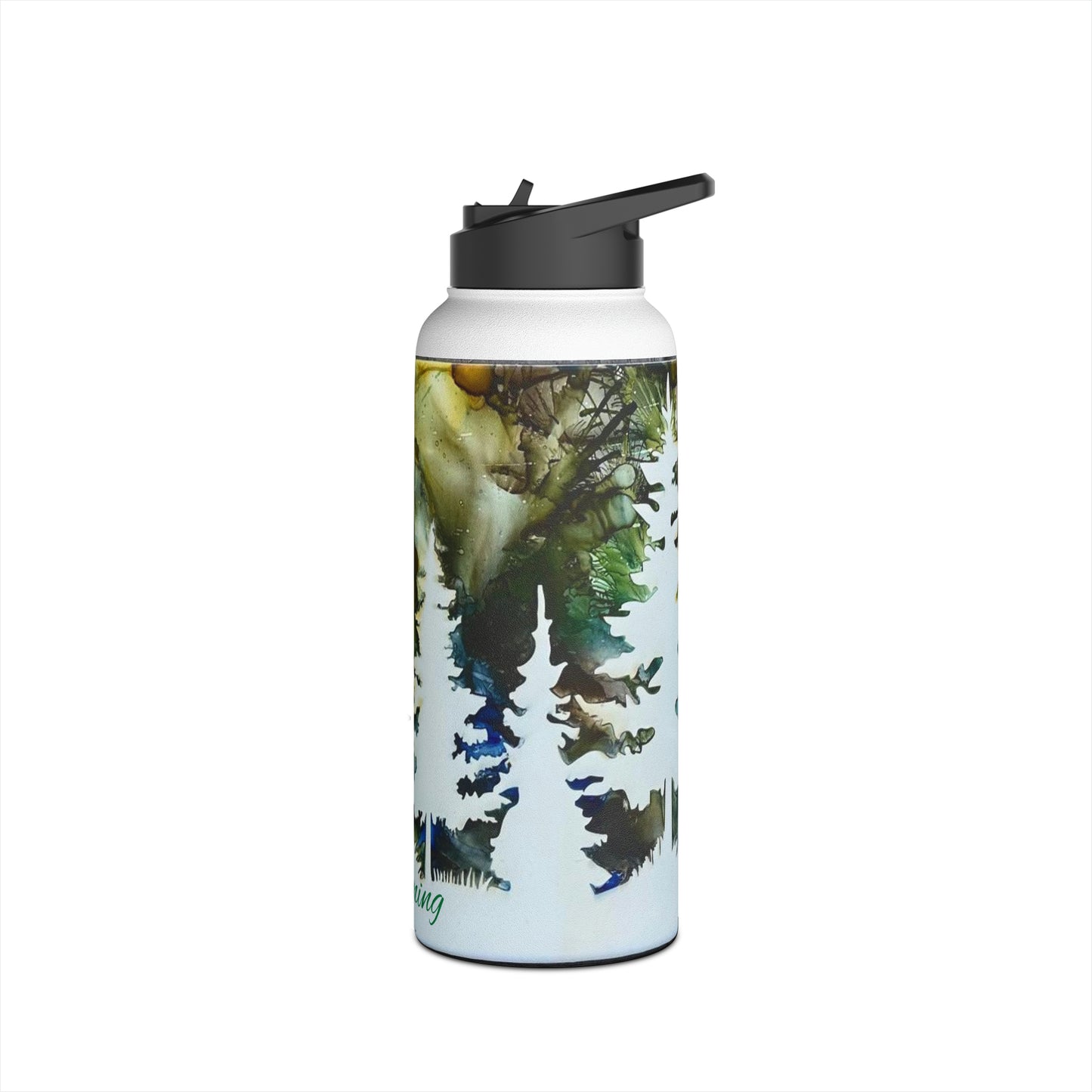 Woodsy Wyoming Stainless Steel Water Bottle, Standard Lid