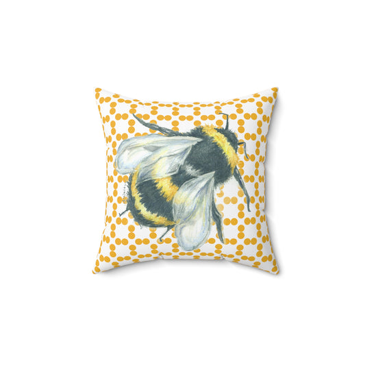Bee Spun Polyester Square Pillow