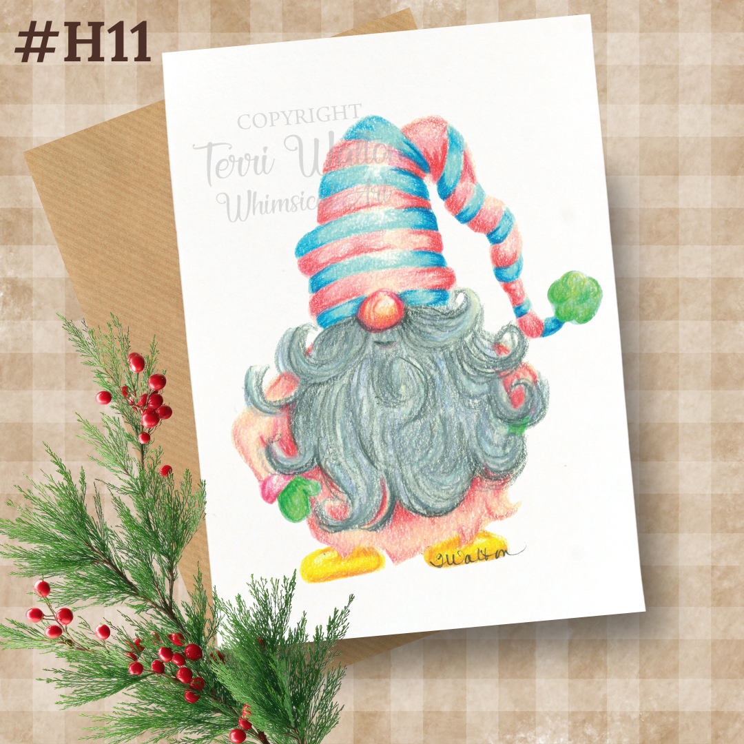 Original Art Gnome 1 Card with Envelope