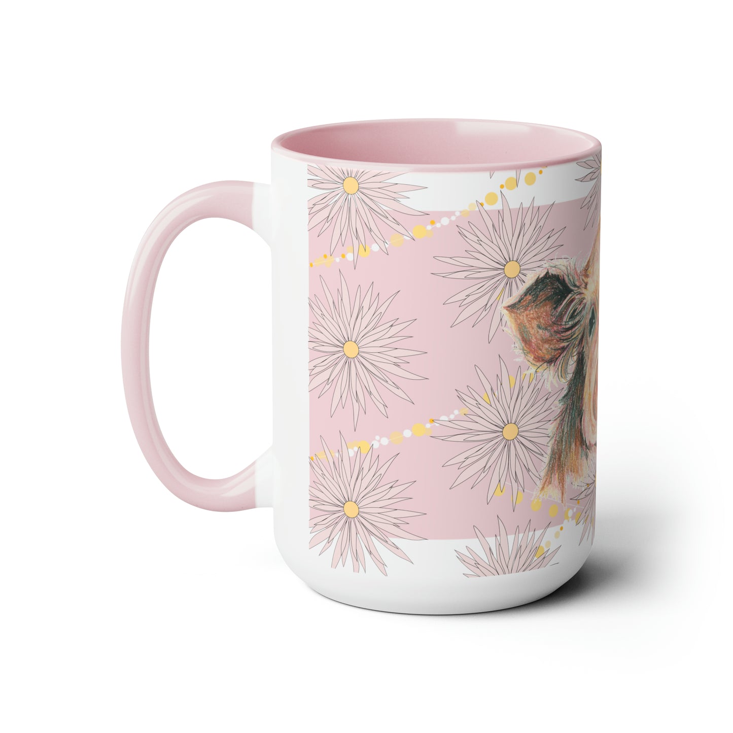 Original Pig Art Pink & White Coffee Mug, 15oz