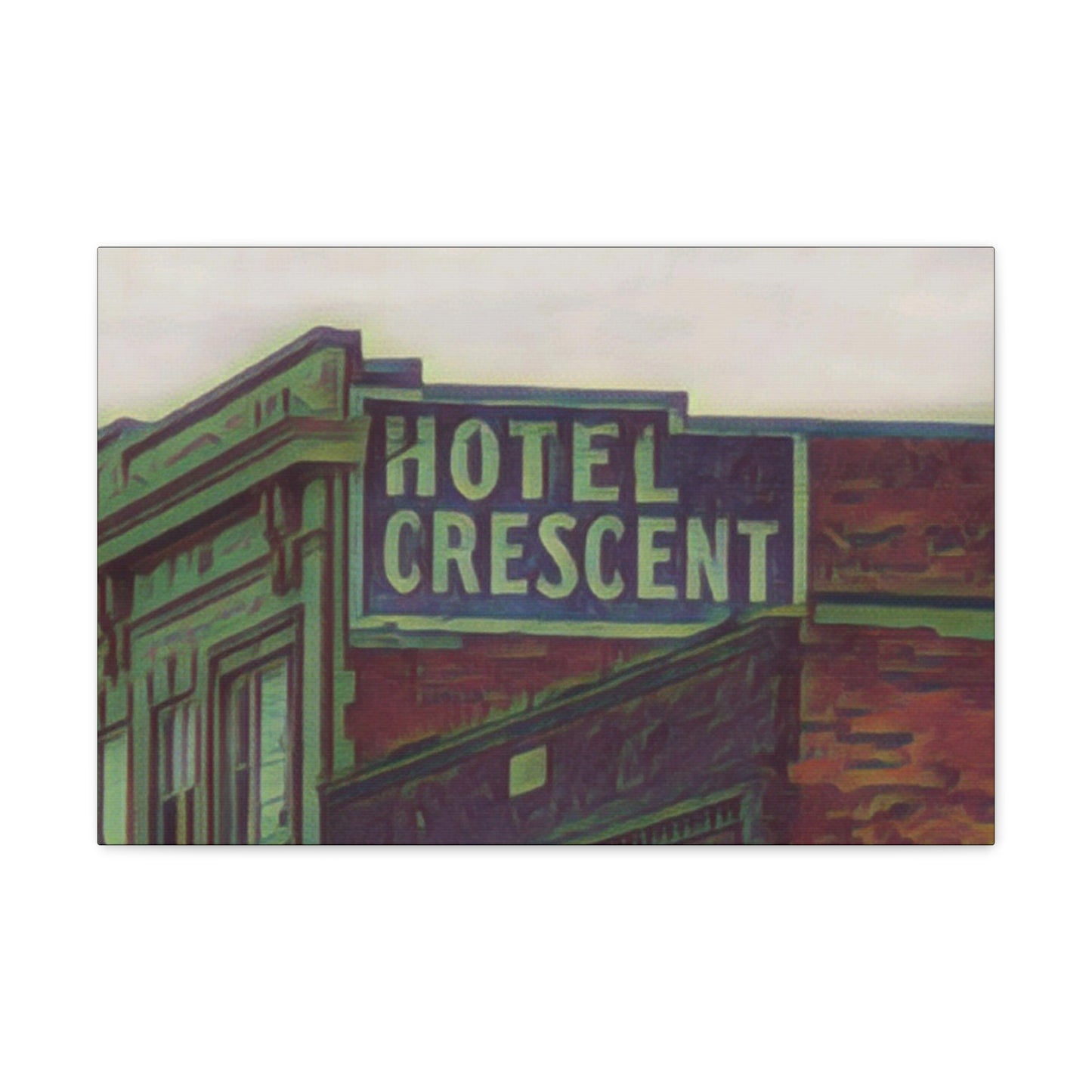 Sheridan Wyoming Hotel Crescent Canvas Gallery Wrap