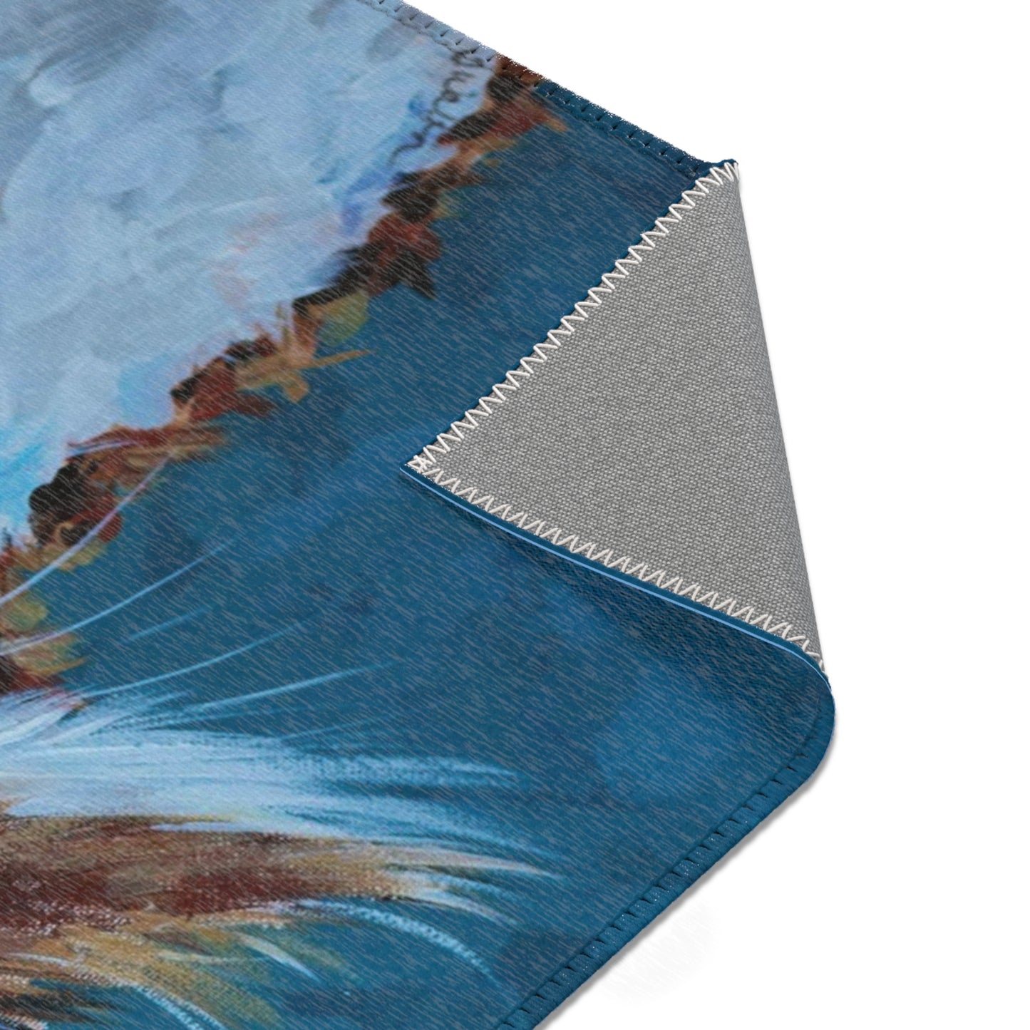 Original Art Whimsical Fox & Bird Rug – Red Shed Redos Artistry