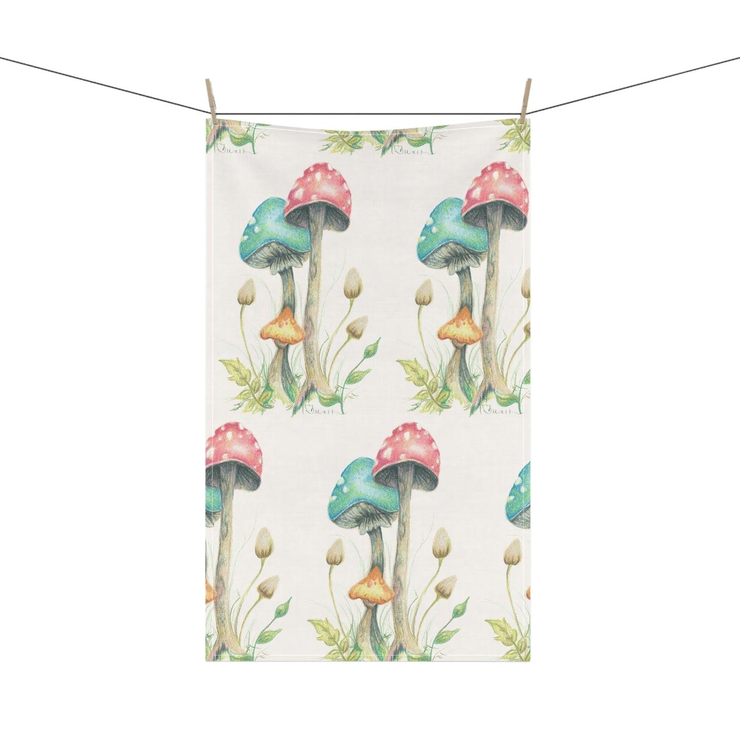 Mushroom Original Art Kitchen Towel~Style 3