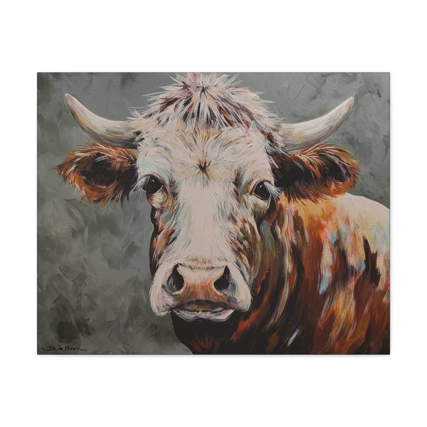 'Maddox' ~ Original Cow Art Print Gallery Wrap