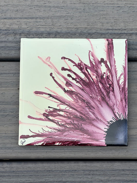 Handpainted Hotplate ~ Flower