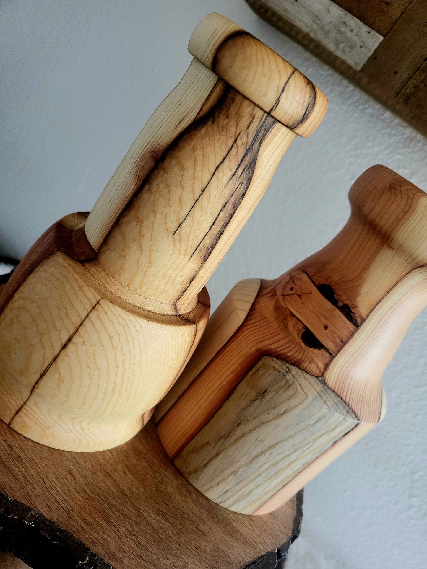 Medium Hand Turned Wood Vases