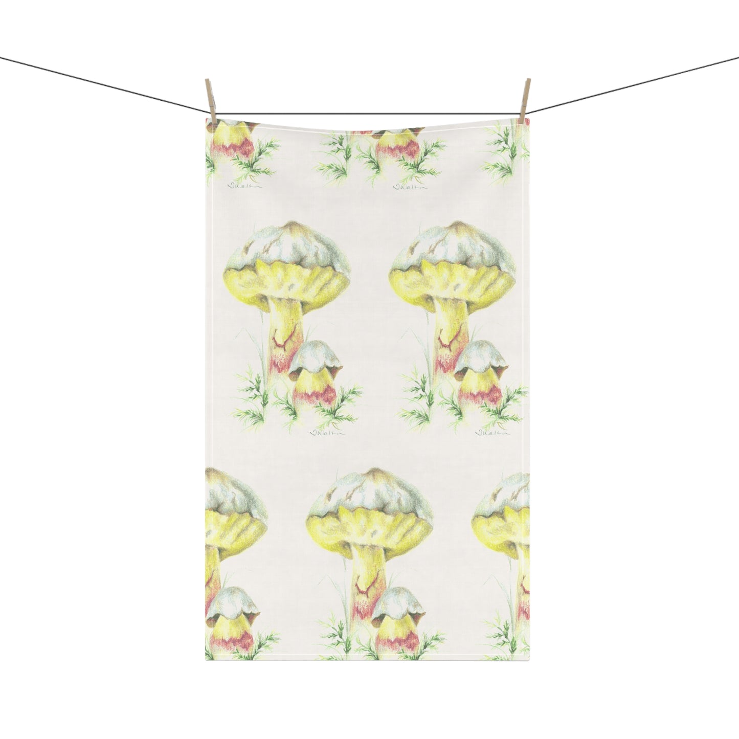 Mushroom Original Art Kitchen Towel~Style 4