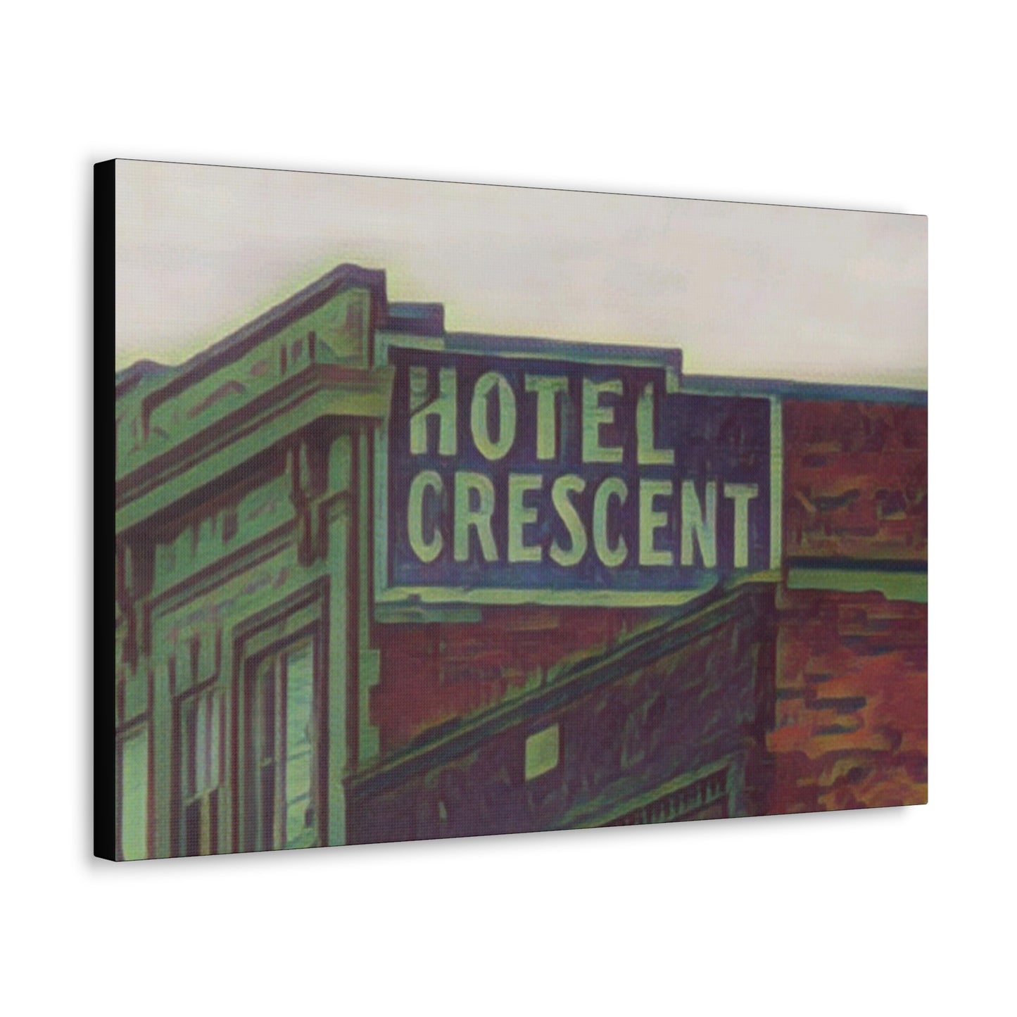 Sheridan Wyoming Hotel Crescent Canvas Gallery Wrap