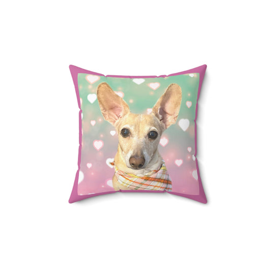 Silly Dog Spun Polyester Square Pillow