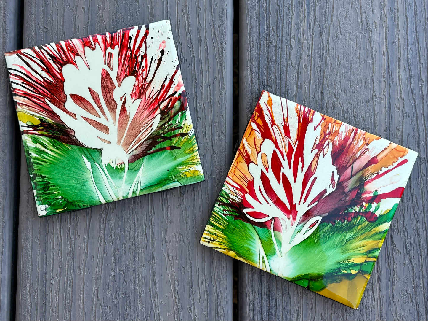 Indian Paintbrush Coaster Set