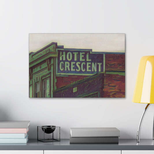 Sheridan Wyoming Hotel Crescent Canvas Gallery Wrap