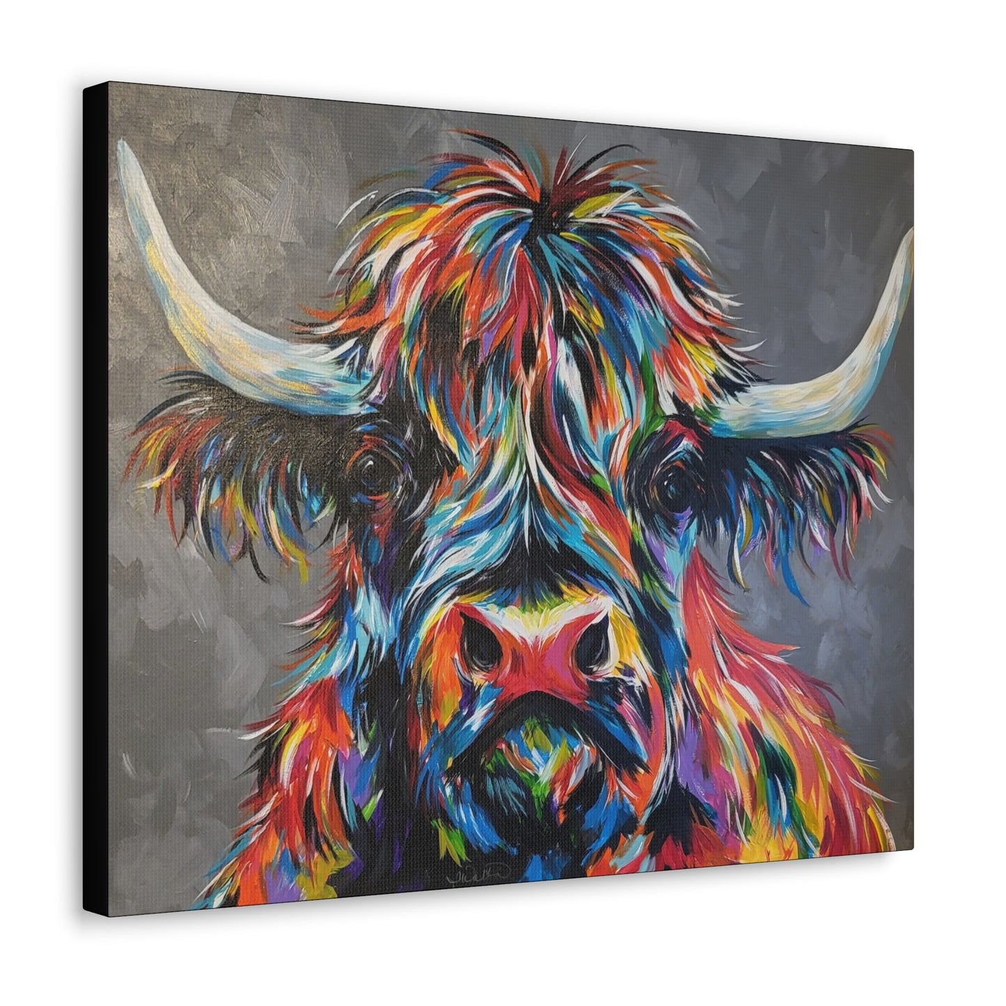 'Maximus' ~ Original Colorful Highlander Art Print Gallery Wrap