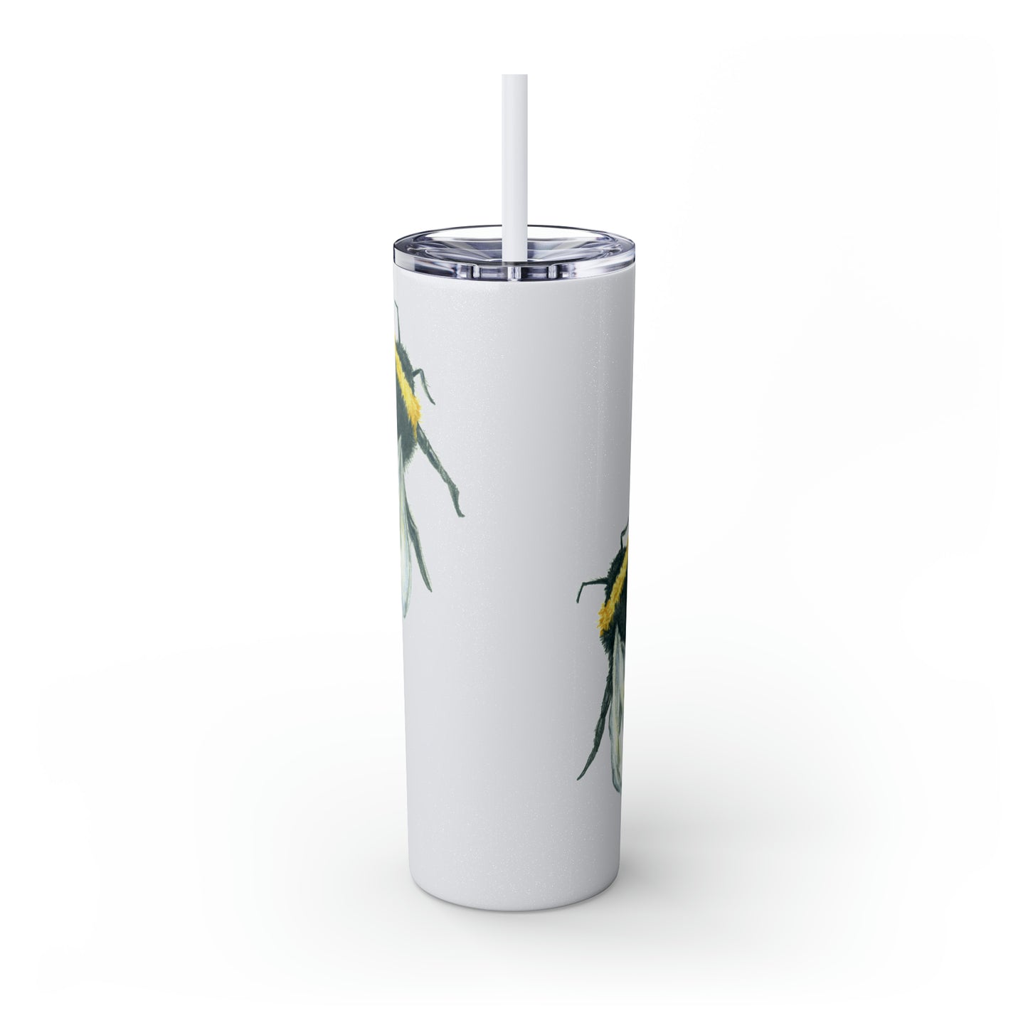 Original Bee Art Skinny Tumbler with Straw, 20oz