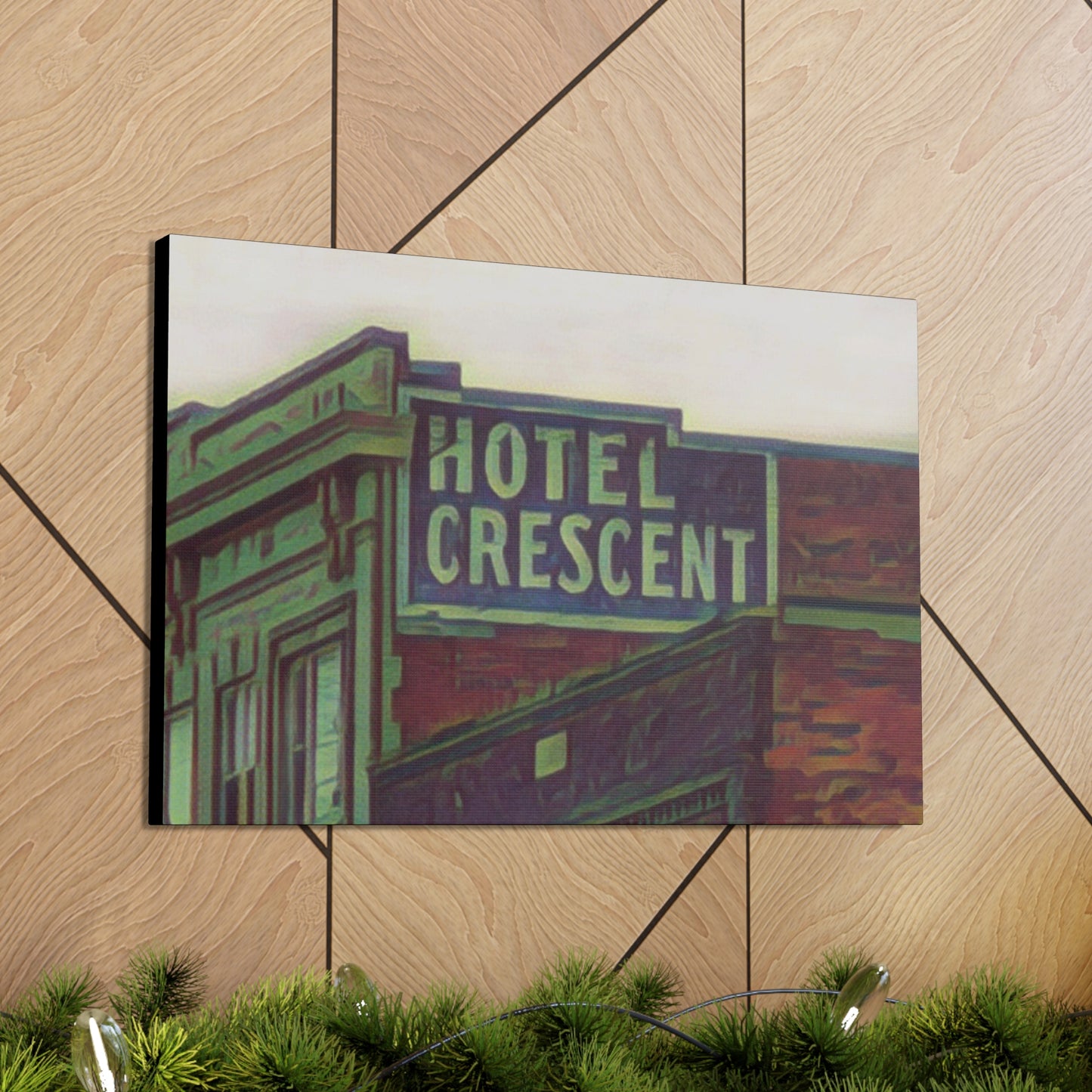 Sheridan Wyoming Hotel Crescent Canvas Gallery Wrap