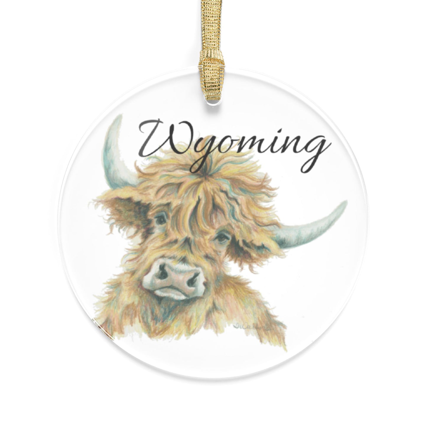 Acrylic Ornament - Highlander Wyoming by Terri Walton