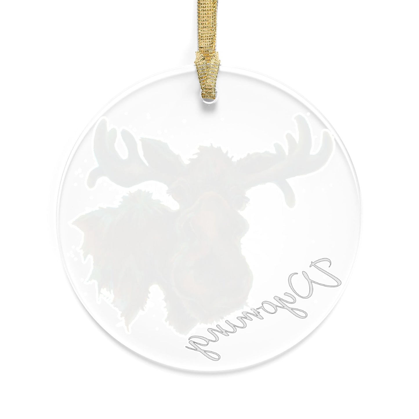 Ornament - Acrylic Moose Wyoming Original Art by Terri Walton