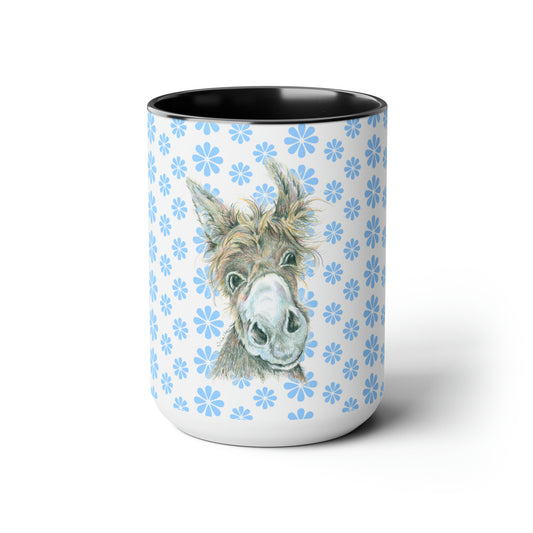 Original Donkey Art Black & White Coffee Mug, 15oz