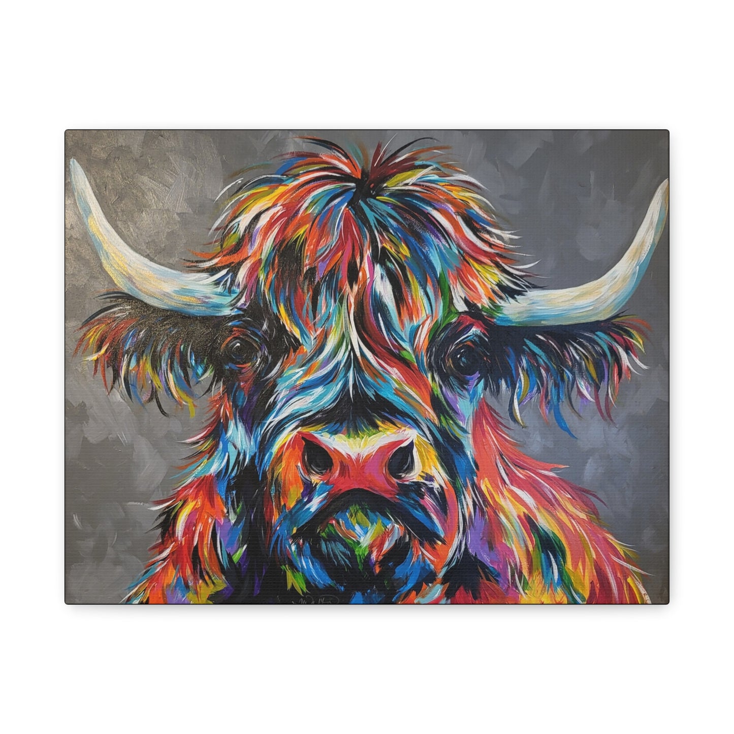 'Maximus' ~ Original Colorful Highlander Art Print Gallery Wrap