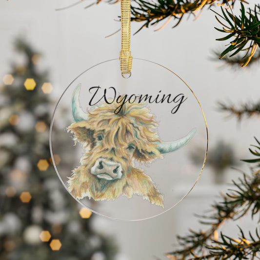 Acrylic Ornament - Highlander Wyoming by Terri Walton