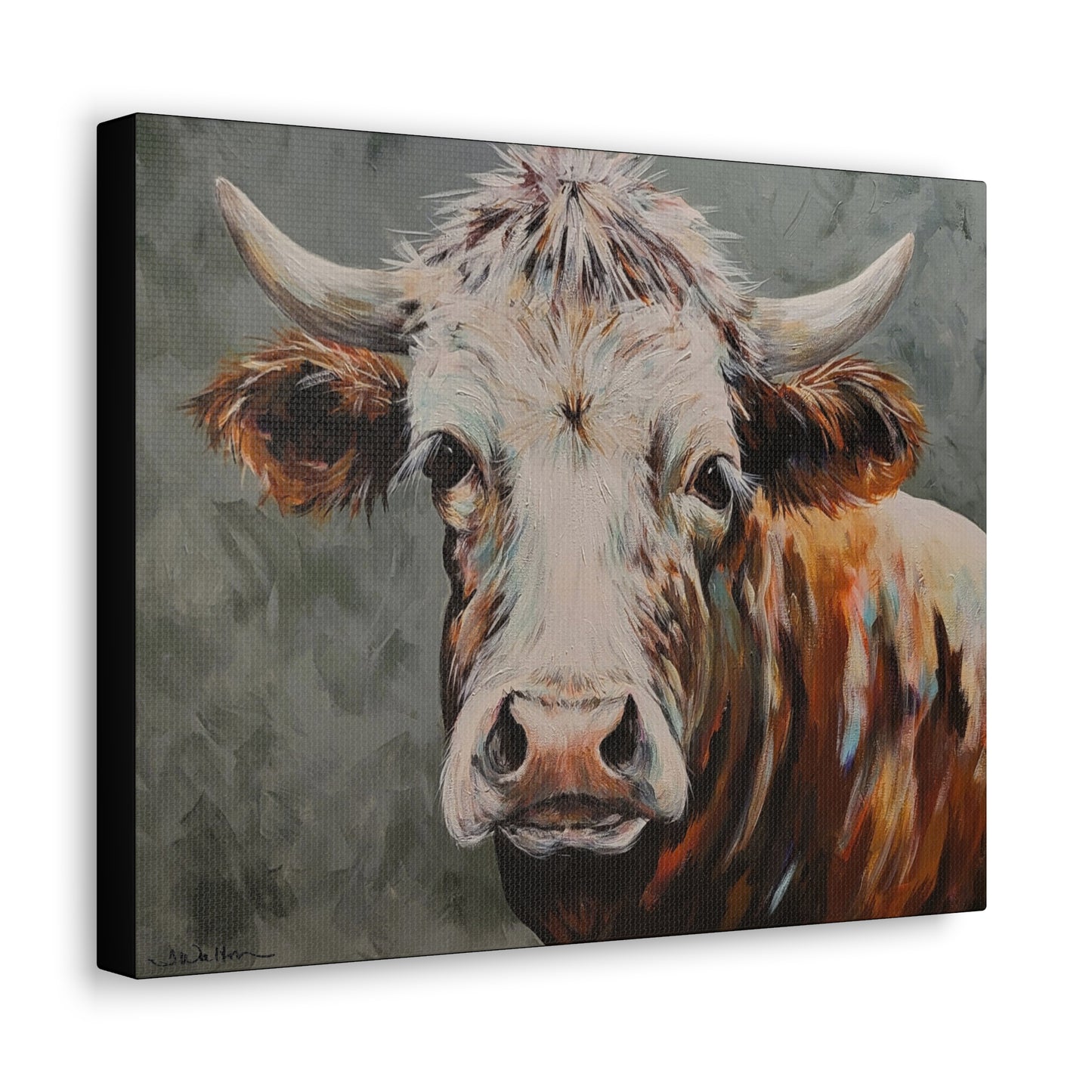 'Maddox' ~ Original Cow Art Print Gallery Wrap