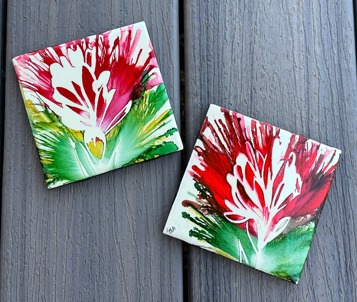 Indian Paintbrush Coaster Set