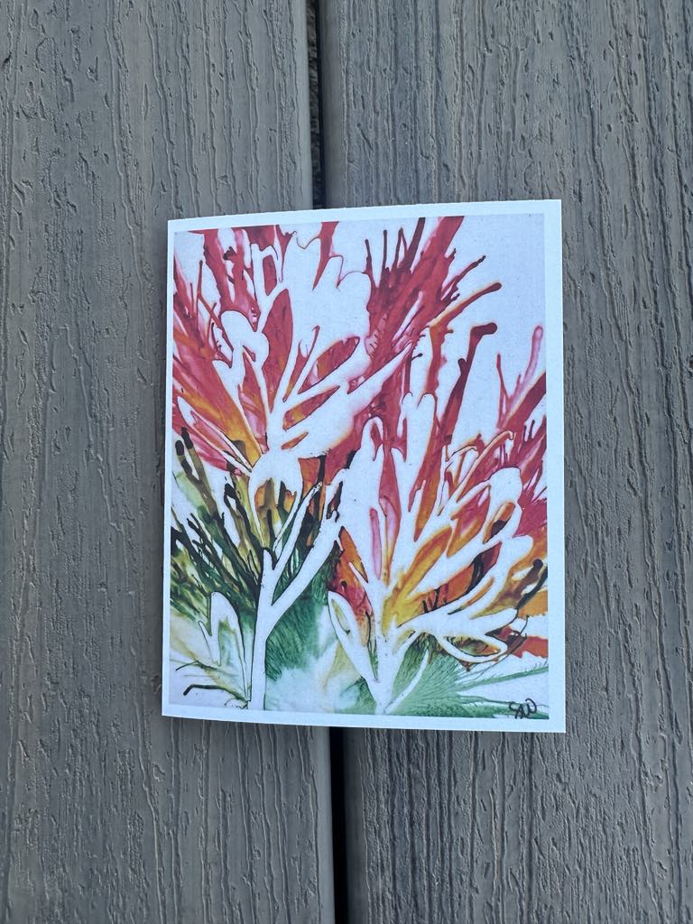 Set of 6 Original Indian Paintbrush Art Cards