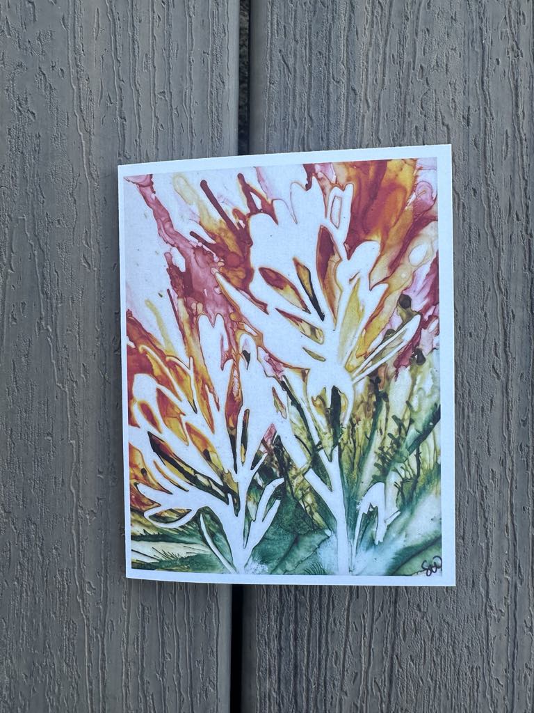 Set of 6 Original Indian Paintbrush Art Cards